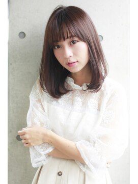 アドレバイハピネス(ADORE by happiness) 髪質改善　ベビーバングワンカールシルエット　30代40代