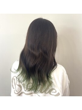 オル(Olu) 【MIZUKI 】裾カラー×グリーン