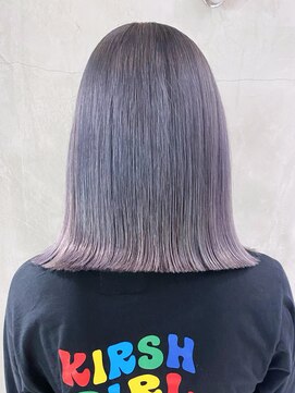 アルバム 渋谷パルコ(ALBUM) グレーパープル_チェリーブラウンフェミニンロング_ba359003