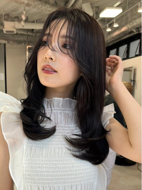 1544髪質改善オルチャンヘアタイトストレート波巻きセシルカット