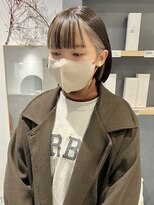 ラミエバイメルト 下北沢(lamie by melt)&nbsp;村上/前髪インナーカラーミルクティーベージュミニボブショート