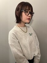 サンプラス(san+)&nbsp;【柏原良亮】ミニマムボブ×ボルドーカラー