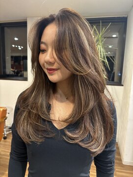 ノラキチジョウジ(NORA KICHIJOJI) レイヤーハイライト顔まわりレイヤーハイライトカラー