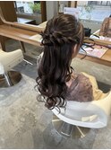 ふるふわハーフアップ