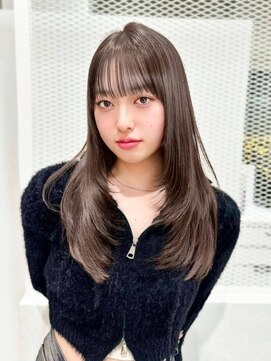 ノエシキカ(noe sikika) ブラウン韓国ハイレイヤーカット20代30代A103