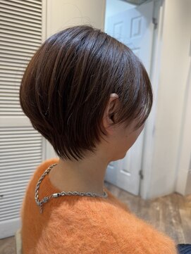 ヘアリゾート バルボア アイランド(hair resort Balboa Island) 丸みショート×オレンジブラウン
