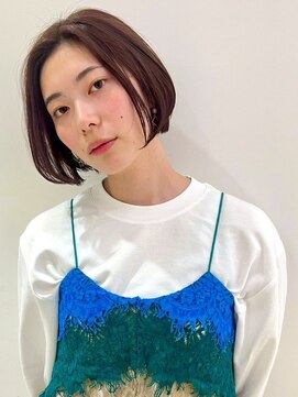 アイウィル(Ai WilL) 内巻き ショート グレージュ レイヤーボブ 前髪なし