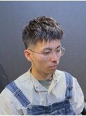 ビジネスベリーショート 黒髪短髪フェードカット ダウンバング