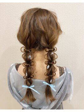 ヨンド(yond) ふわふわ系編み下ろしツイン