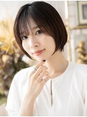 バレイヤージュ前下がり丸みショートマッシュc6浦和30代40代