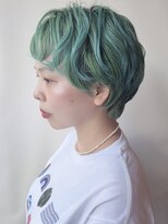 モリオフロムロンドン 原宿本店(morio from London) 【morio原宿】ミントグリーンヘア　マッシュショート