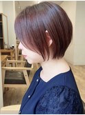 【Say.福岡】ショートボブ×くすみピンク×艶感カラー×髪質改善