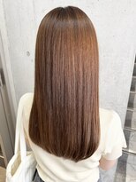 ルノン(LUNON) ハイライトカラーくびれヘアアプリコットオレンジ