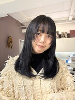 セット(Sete)&nbsp;ぱっつん前髪×顔まわりレイヤー×黒髪