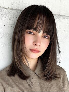 アンドレイ 表参道(andrey) 着物ヘア/ダークアッシュ/ミディアムレイヤーカット/表参道
