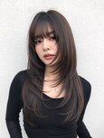 着物ヘア/大人ガーリー/ダークアッシュ/似合わせカット/三宮元町