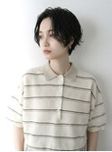 黒髪ショートパーマクールショートパーマ大人ショートパーマ