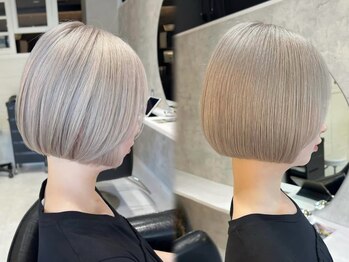 髪屋 紬の写真/簡単スタイリングで再現性◎どこから見ても美しいシルエット★【髪質改善/ボブ/レイヤーカット】