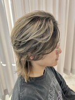 サイクル(CYCLE)&nbsp;MEN’S HAIR/サーフカール/刈り上げセンターパート/伊勢崎