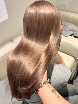 ベレーザ 川越(Beleza) 14588髪質改善ミルクブラウンセミロングレイヤーモカブラウン