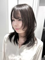 プリアバイポプルス 渋谷(pria by popls)&nbsp;ミディアムレイヤーハッシュカット顔周りレイヤーカット韓国ヘア