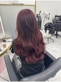 ブリーチを使わない暖色カラー