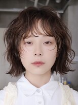 テクネ 天神大名(techne)&nbsp;天神大名今泉ボブミディアムパーマ小顔レイヤー顔まわりカット