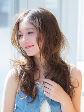 ノブヘアデザイン 杉田店(NOB hairdesign) 〈NOB杉田店〉ゆるふわくびれヘアセミディグレージュかきあげ