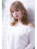ヘアーアートシフォン 川口東口店(hair art chiffon)&nbsp;ダークアッシュ/ミディアムレイヤーカット/白髪ぼかし