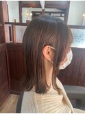 髪質改善カラー◇切りっぱなしミディアムボブ