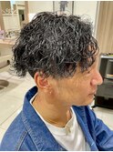 【セット剤はジェルを使用】波巻きパーマ