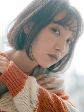 ライズ バイ レボ(RISE by REVO) 大人可愛いココアベージュグレージュカラーボブウルフ黒髪我孫子