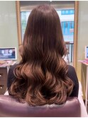 デジタルパーマオレンジベージュカラー髪質改善韓国ヘア下北沢