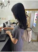 暗髪　アッシュ　オリーブ　黒髪