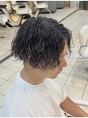 波巻きパーマスタイル