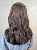 透明感グレージュ_ハッシュカットフルバング_ba473201