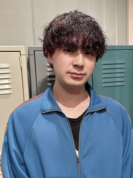 バイエイト 今池(By eight) 無造作パーマ×明るめレッド