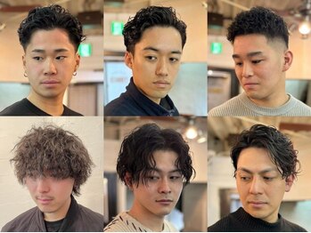 ビーバイエイトジェンツ(Bee by EIGHT GENTS)の写真/EIGHTオリジナルの新技術<イージーパーマ>でイカしたStyleに![MEN'S/メンズ/フェード/パーマ/堀江/学割U24]