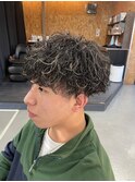 波巻きパーマ×ハイライト