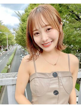 サンド 名古屋(sand) ボブ/レイヤーカット/髪質改善/ウェットヘア/オリーブベージュ