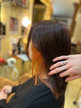 リーガ 荒井店(RIHGA) インナーカラー/オレンジカラー/ケアカラー