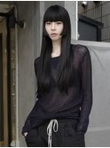 【 松井 隆人 】黒髪　ロング　モードヘア　ぱっつん　姫カット