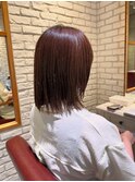 アディクシーカラーのオレンジブラウンヘアー