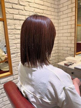 ビアノバ(via nova) アディクシーカラーのオレンジブラウンヘアー