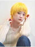 イエローカラー/ショートウルフ