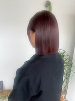 アパートメントヘアー&nbsp;髪質改善ヘアカラー/佐賀/ぱっつんボブ