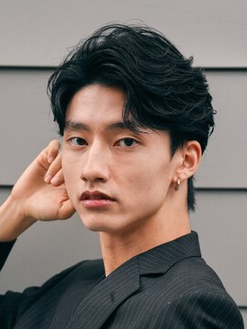 フィフス 栄(fifth) 栄メンズカットニュアンスパーマフェザーショートセンターパート