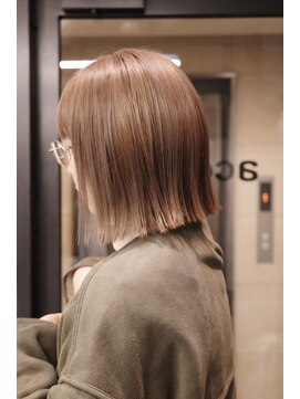 小顔カット×イルミナカラー×ピンクベージュ×吉祥寺