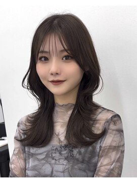 ★10代20代30代美髪くびれレイヤー/オリーブグレージュ