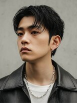 インブルーム(In Bloom) ツーブロック ビジネス センターパート 韓国ヘア 黒髪 20代 30代